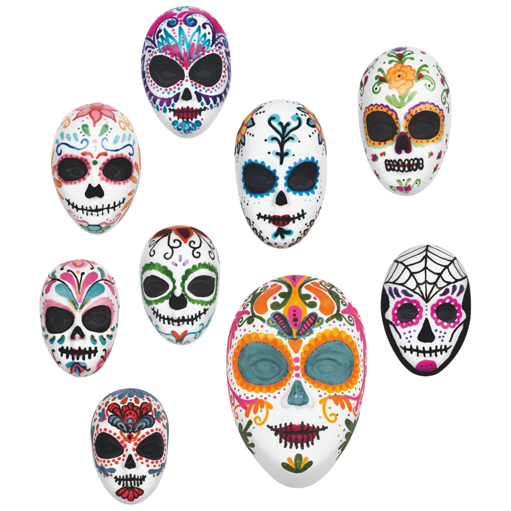 Gießform „Mini-Schmuckmasken“ | 40-80 mm, weiß