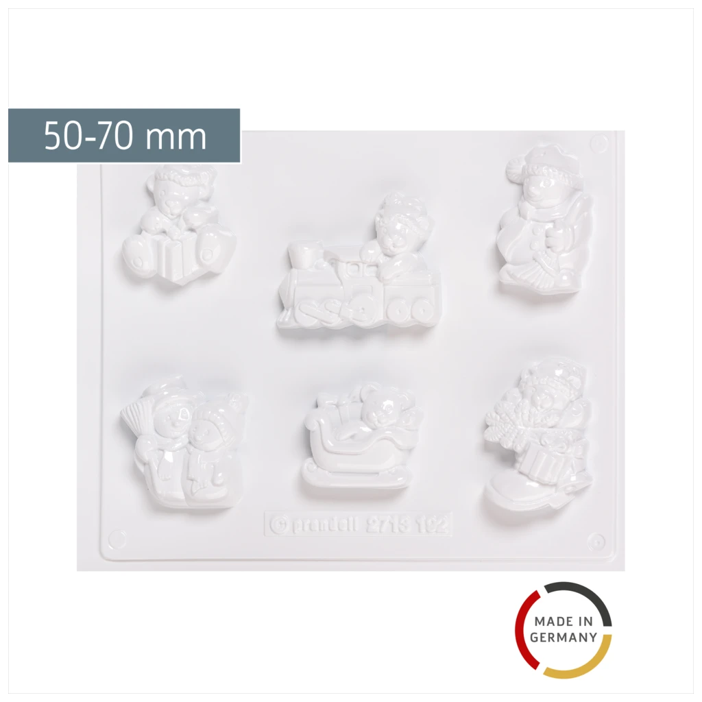 Gießform „Frohe Weihnacht“ | 50-70 mm, weiß