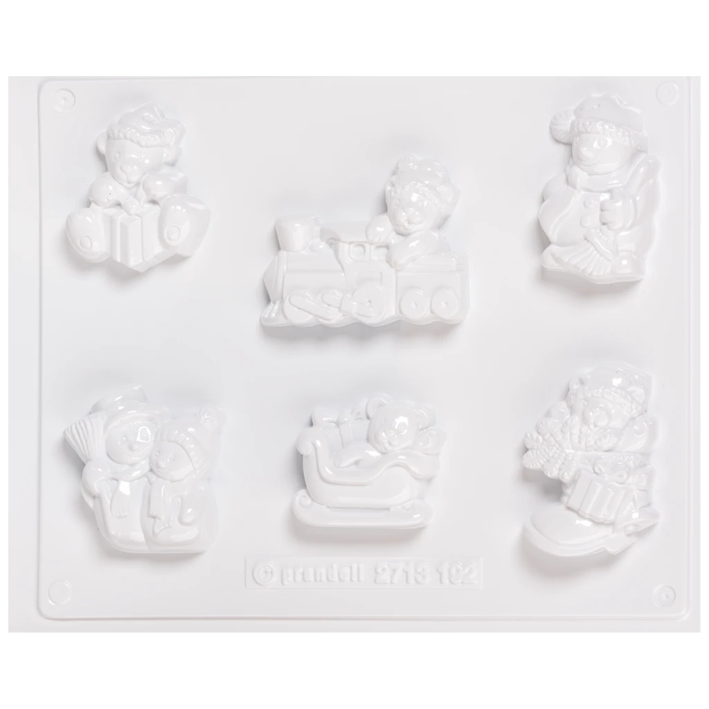 Gießform „Frohe Weihnacht“ | 50-70 mm, weiß