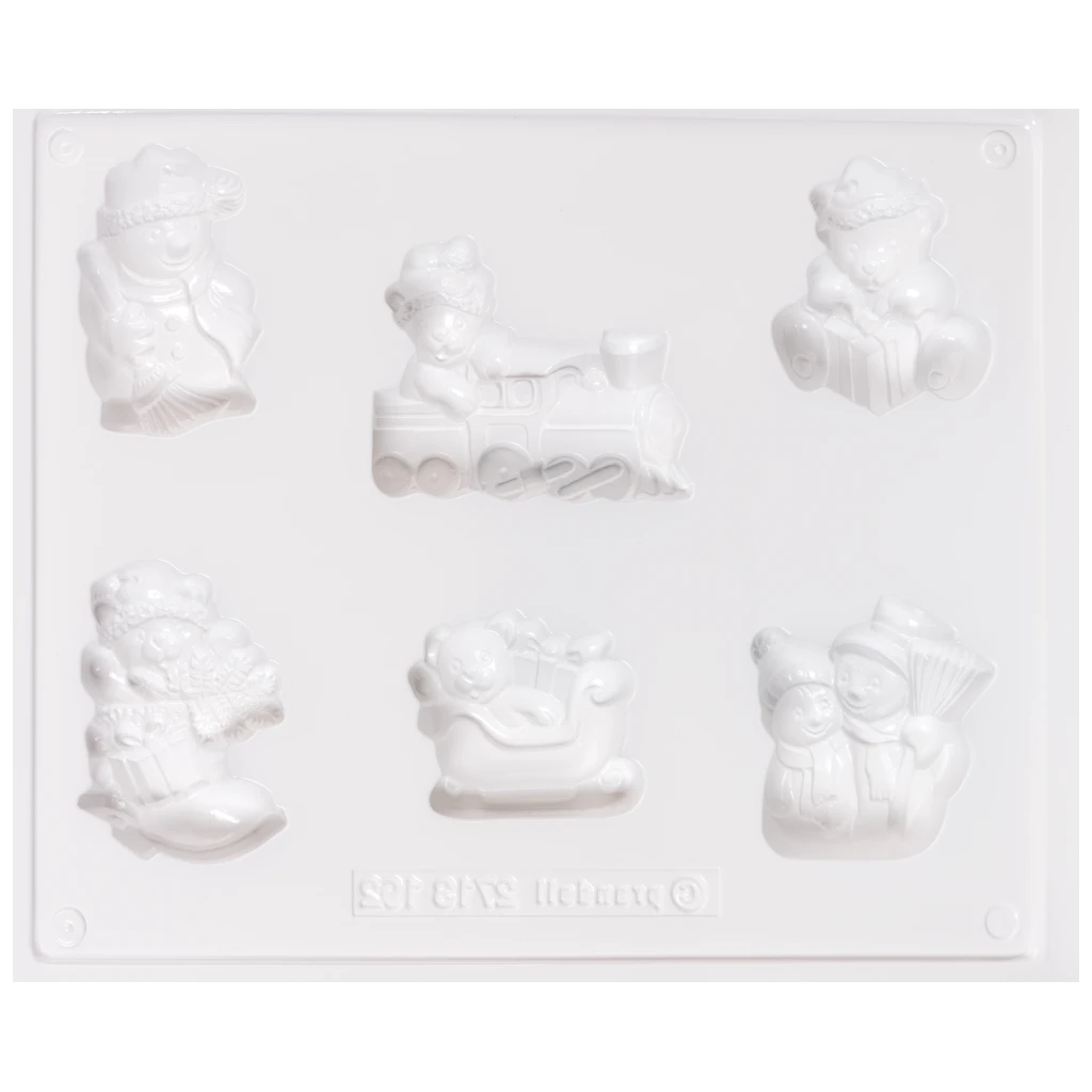 Gießform „Frohe Weihnacht“ | 50-70 mm, weiß