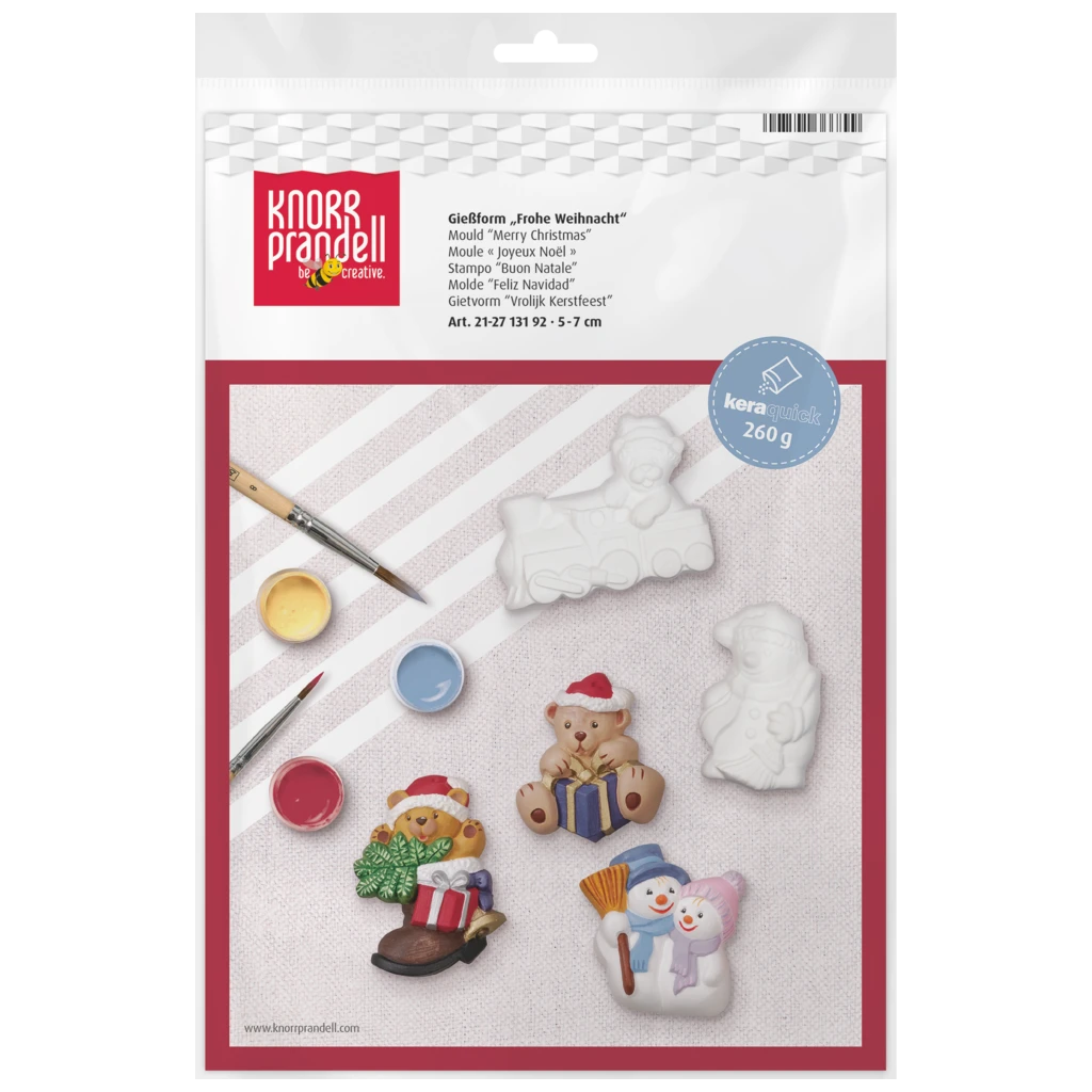 Gießform „Frohe Weihnacht“ | 50-70 mm, weiß