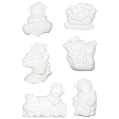 Gießform „Frohe Weihnacht“ | 50-70 mm, weiß