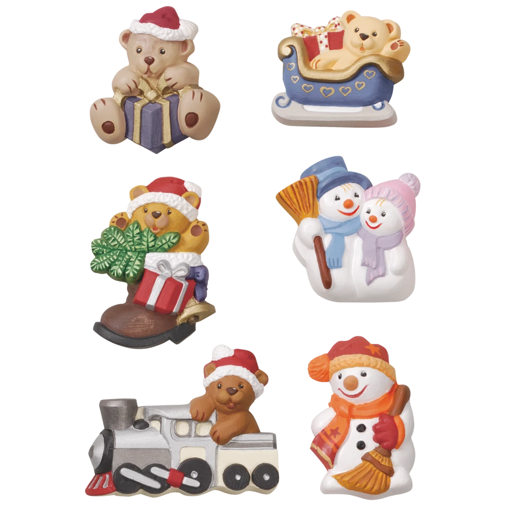 Gießform „Frohe Weihnacht“ | 50-70 mm, weiß