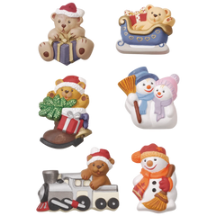 Gießform „Frohe Weihnacht“ | 50-70 mm, weiß