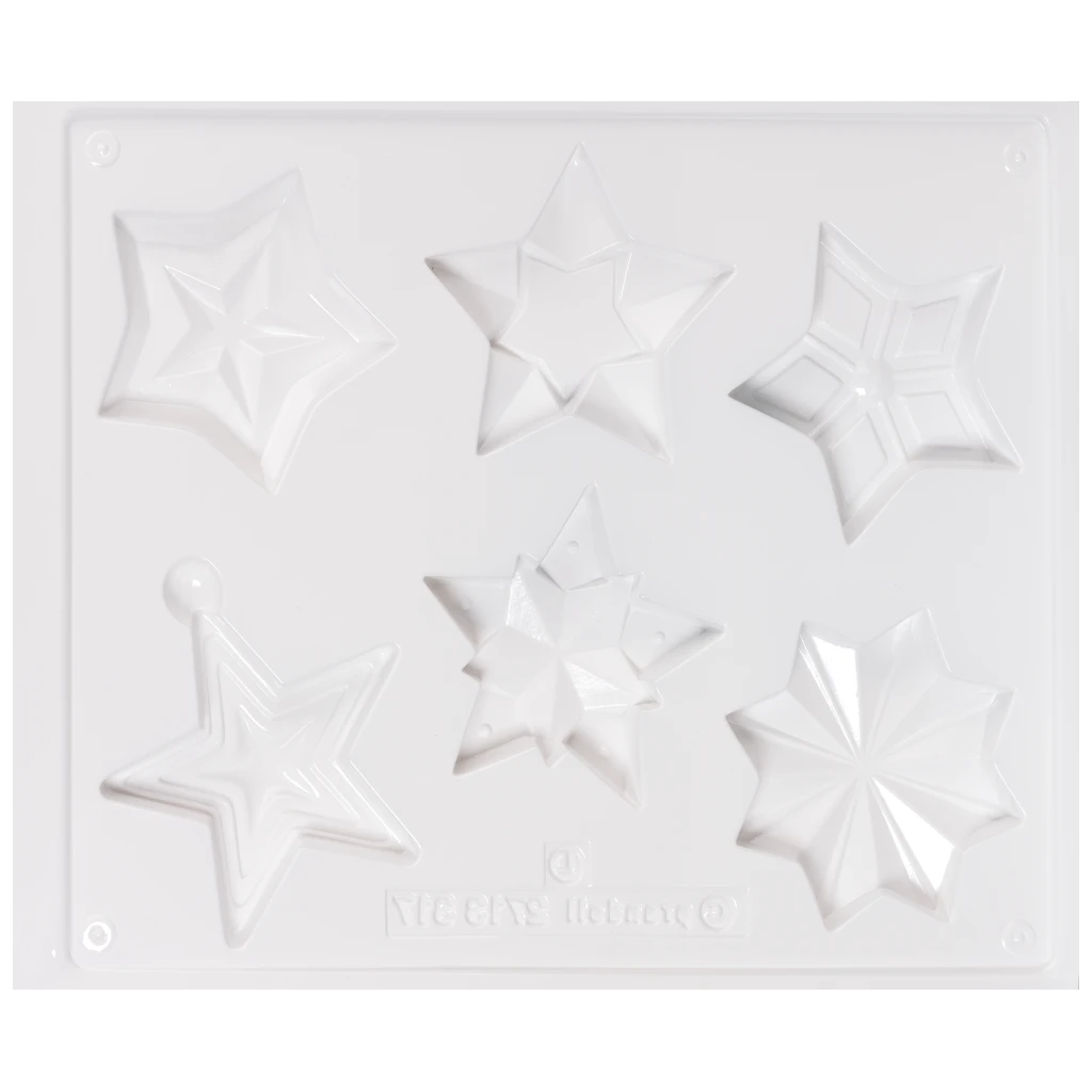 Gießform „Sterne“ | 80-90 mm, weiß