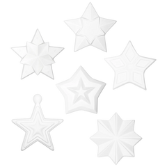 Gießform „Sterne“ | 80-90 mm, weiß