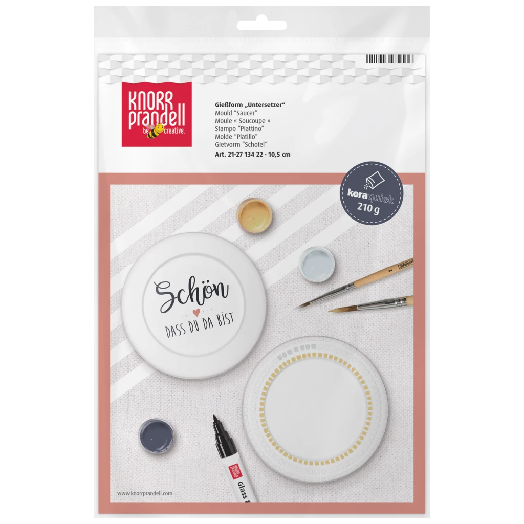 Gießform „Untersetzer“ | 105 mm, weiß