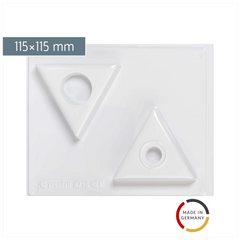Gießform „Dreieck“ Kerzenhalter | 115×115 mm, weiß