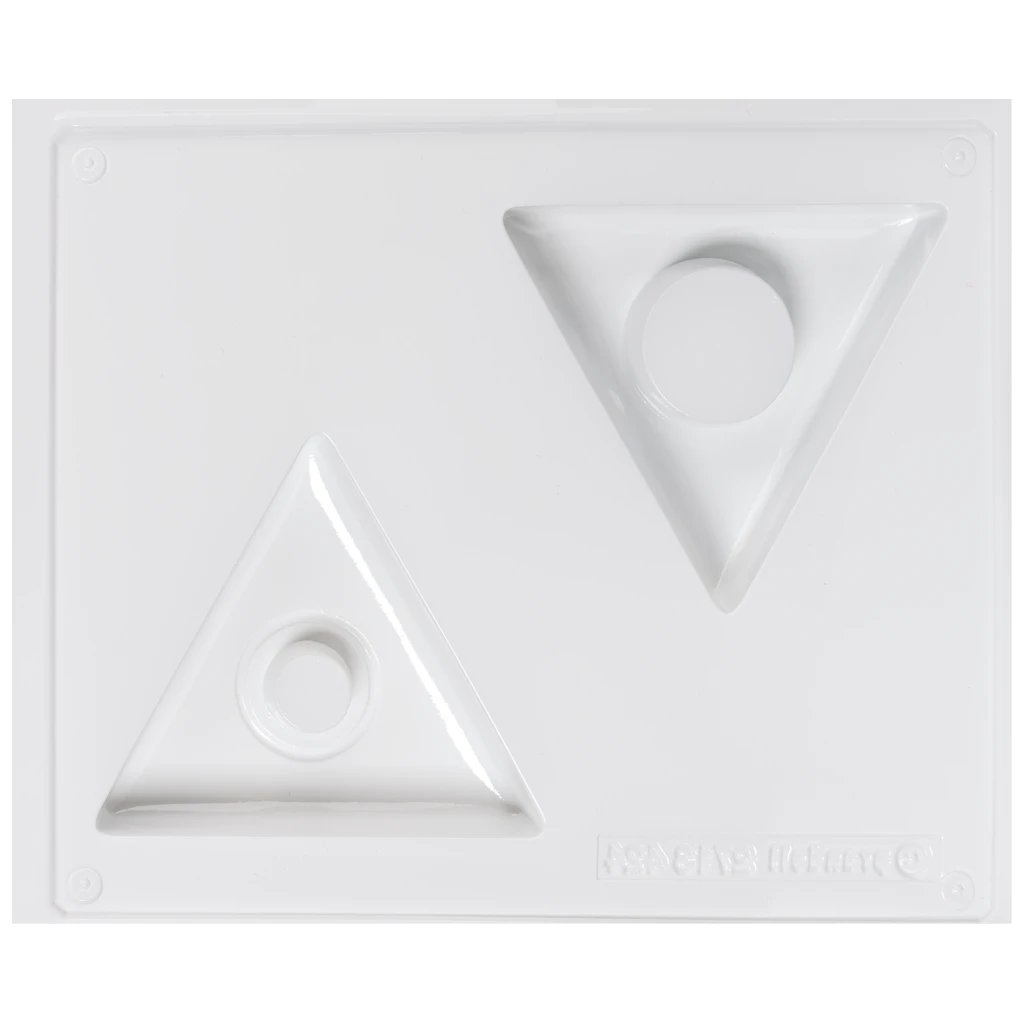Gießform „Dreieck“ Kerzenhalter | 115×115 mm, weiß