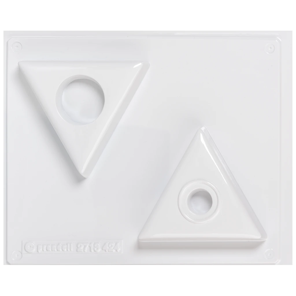 Gießform „Dreieck“ Kerzenhalter | 115×115 mm, weiß