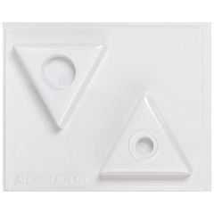 Gießform „Dreieck“ Kerzenhalter | 115×115 mm, weiß