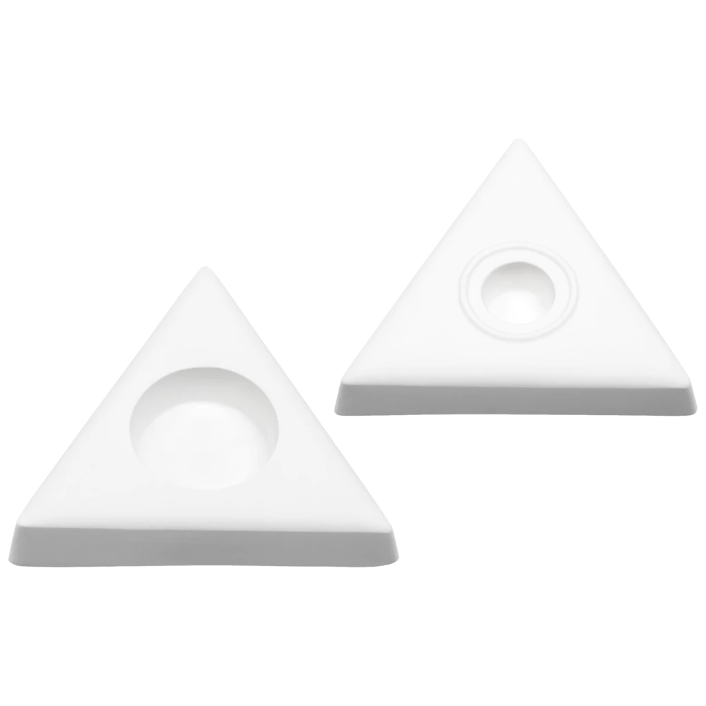Gießform „Dreieck“ Kerzenhalter | 115×115 mm, weiß