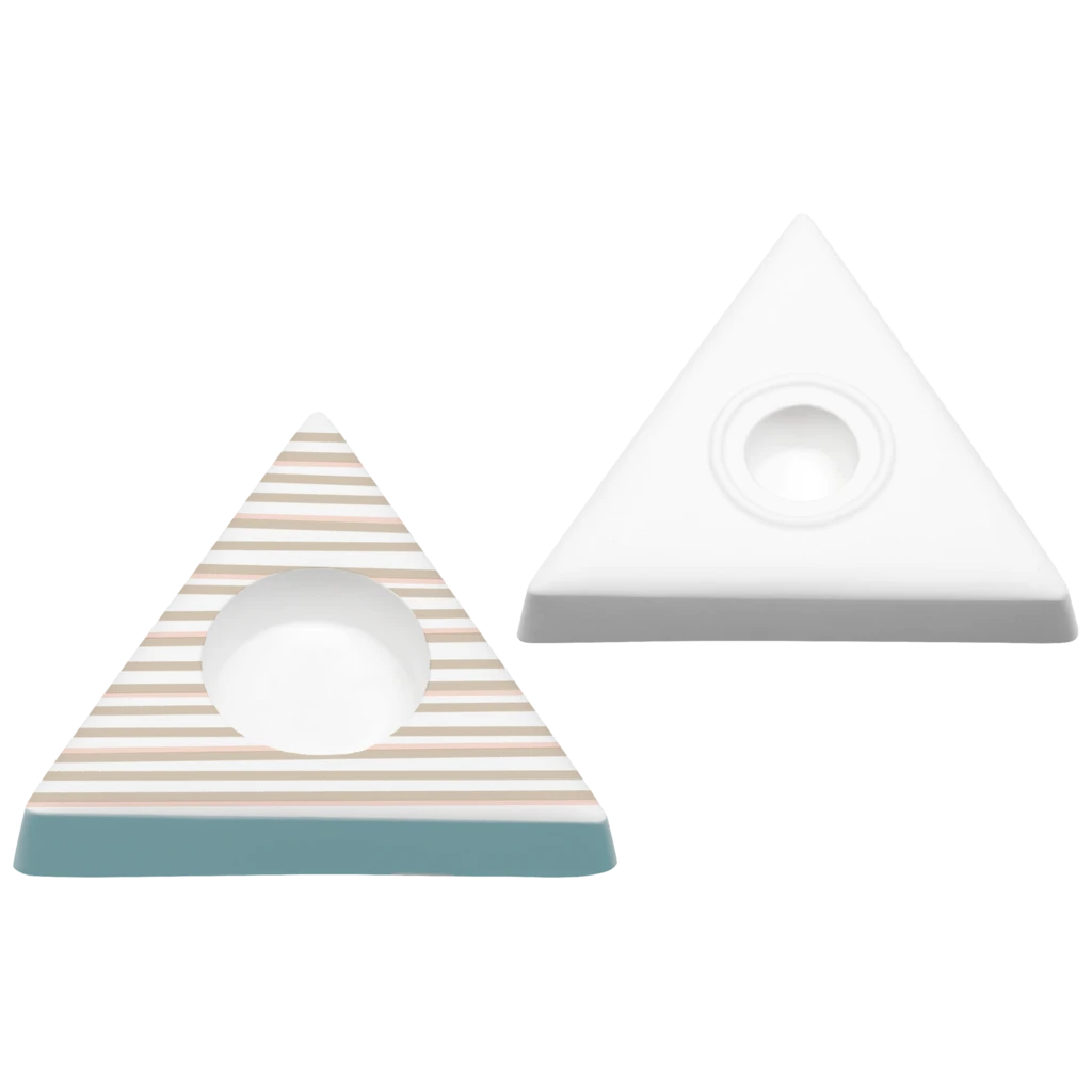 Gießform „Dreieck“ Kerzenhalter | 115×115 mm, weiß