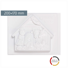 Gießform „Weihnachtskrippe“ | 200×170 mm, weiß