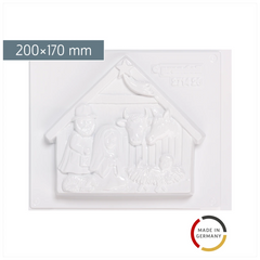 Gießform „Weihnachtskrippe“ | 200×170 mm, weiß