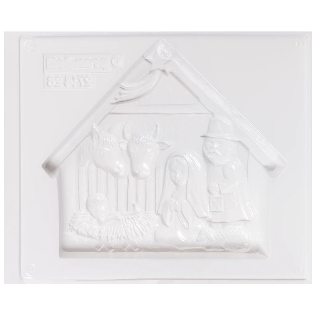 Gießform „Weihnachtskrippe“ | 200×170 mm, weiß