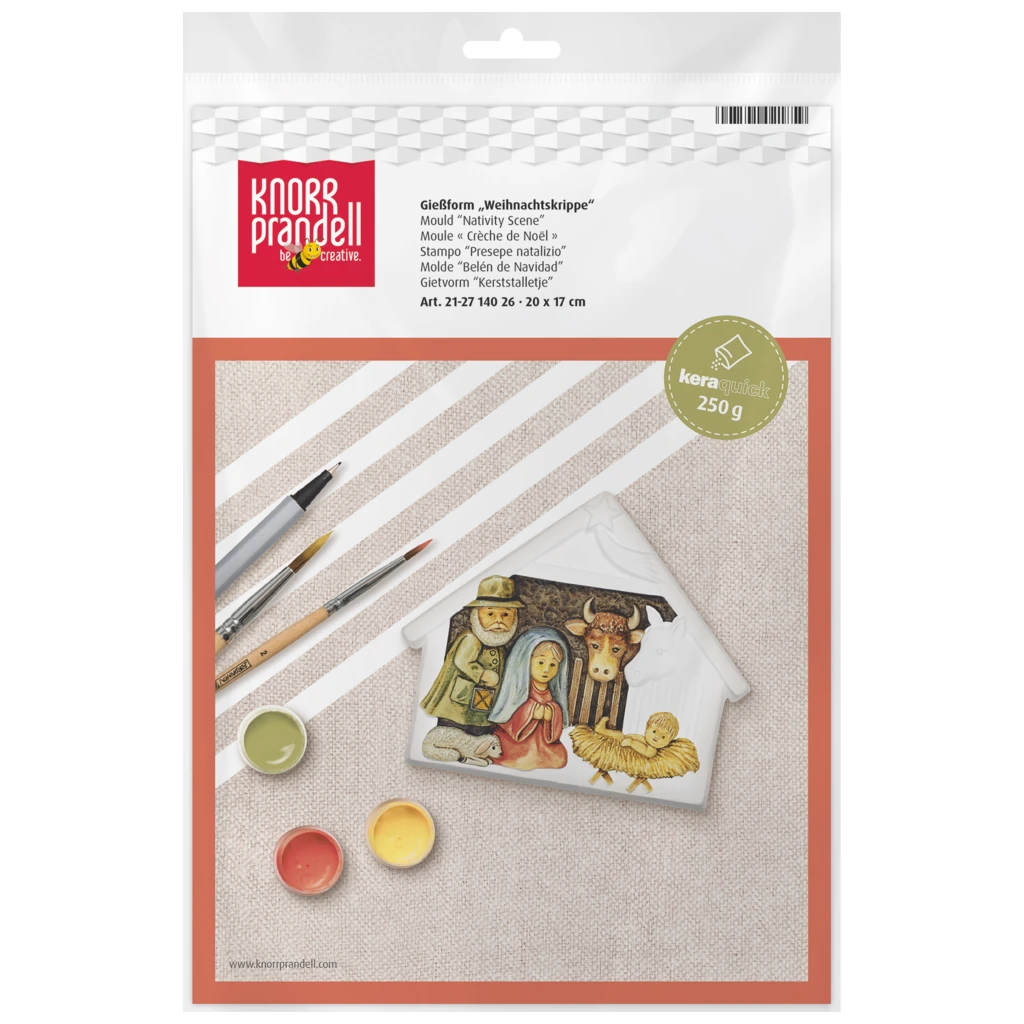 Gießform „Weihnachtskrippe“ | 200×170 mm, weiß