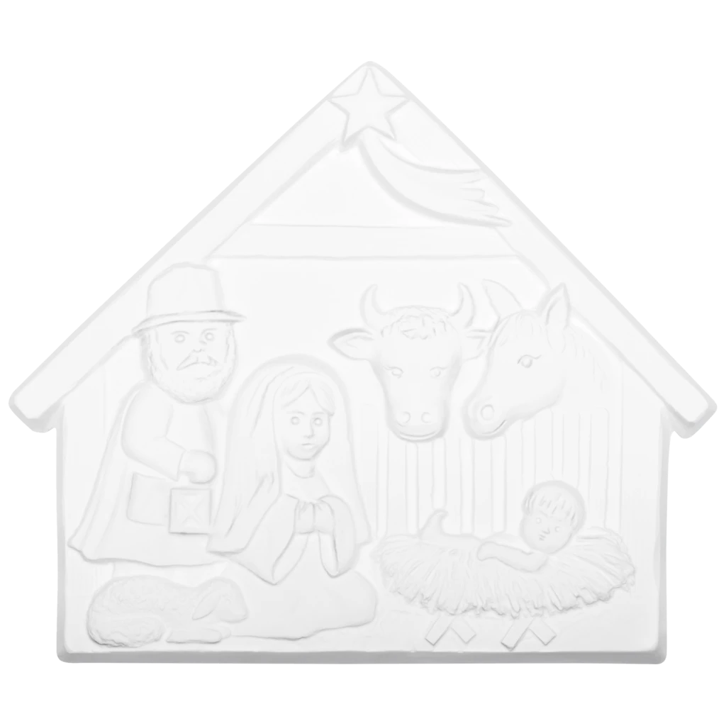 Gießform „Weihnachtskrippe“ | 200×170 mm, weiß