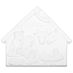 Gießform „Weihnachtskrippe“ | 200×170 mm, weiß