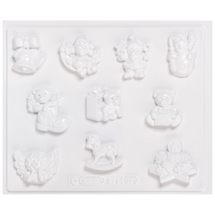 Gießform „Weihnachtsfiguren“ | 40-60 mm, weiß