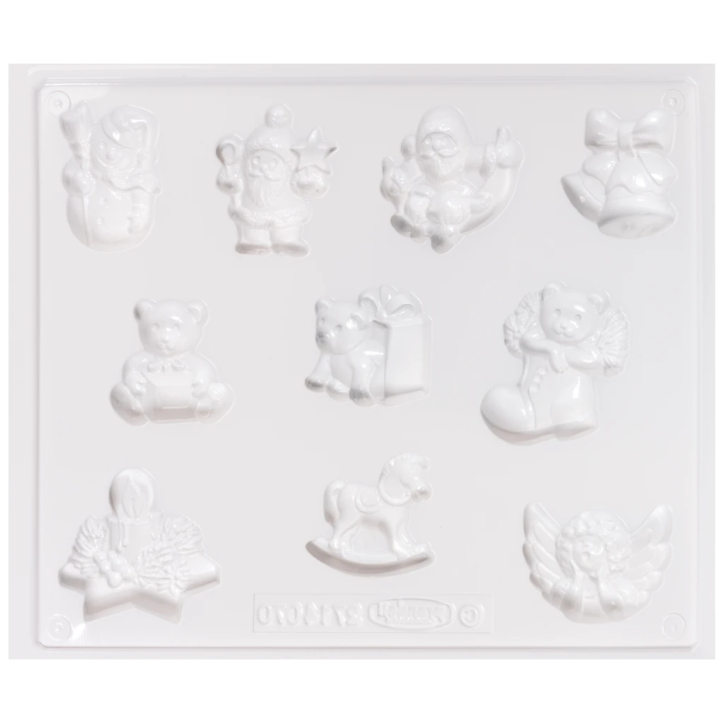 Gießform „Weihnachtsfiguren“ | 40-60 mm, weiß
