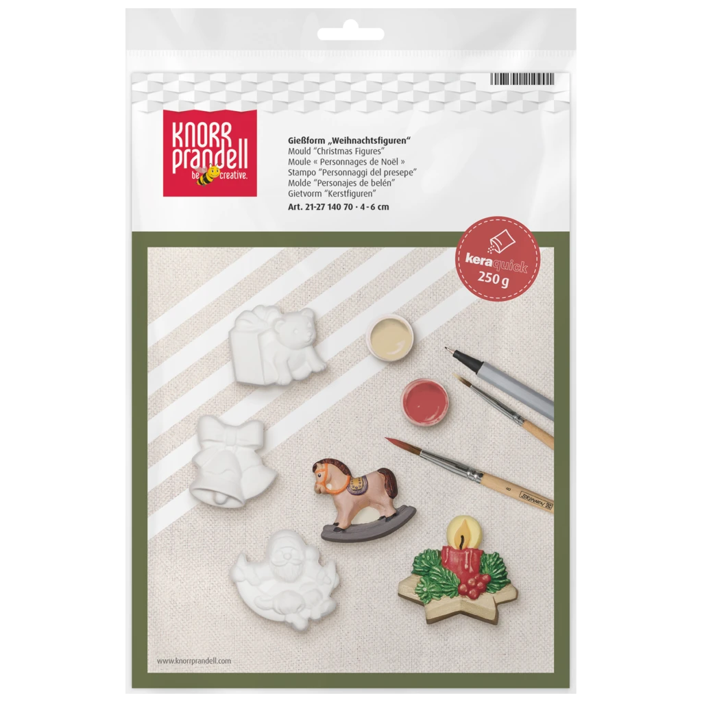 Gießform „Weihnachtsfiguren“ | 40-60 mm, weiß