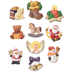 Gießform „Weihnachtsfiguren“ | 40-60 mm, weiß