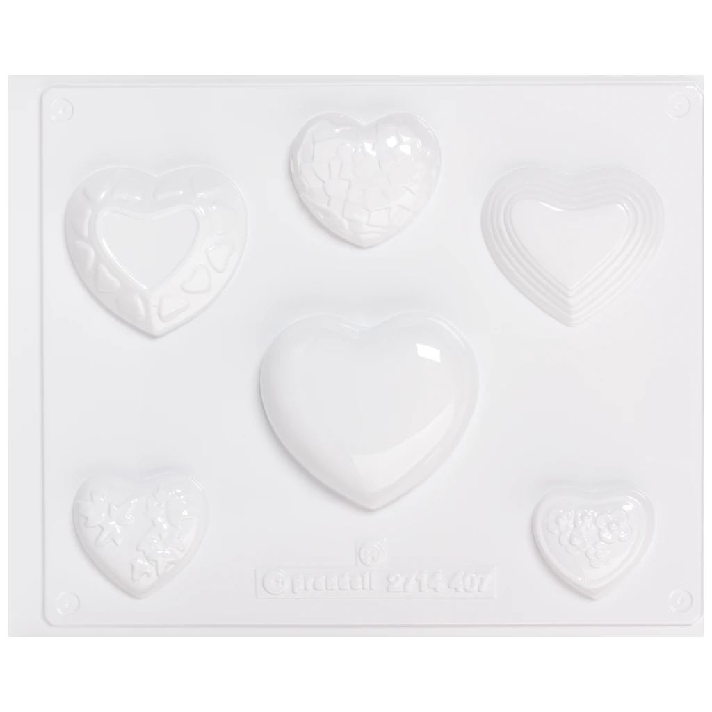 Gießform „Vollform Herzen“ | 40-70 mm, weiß