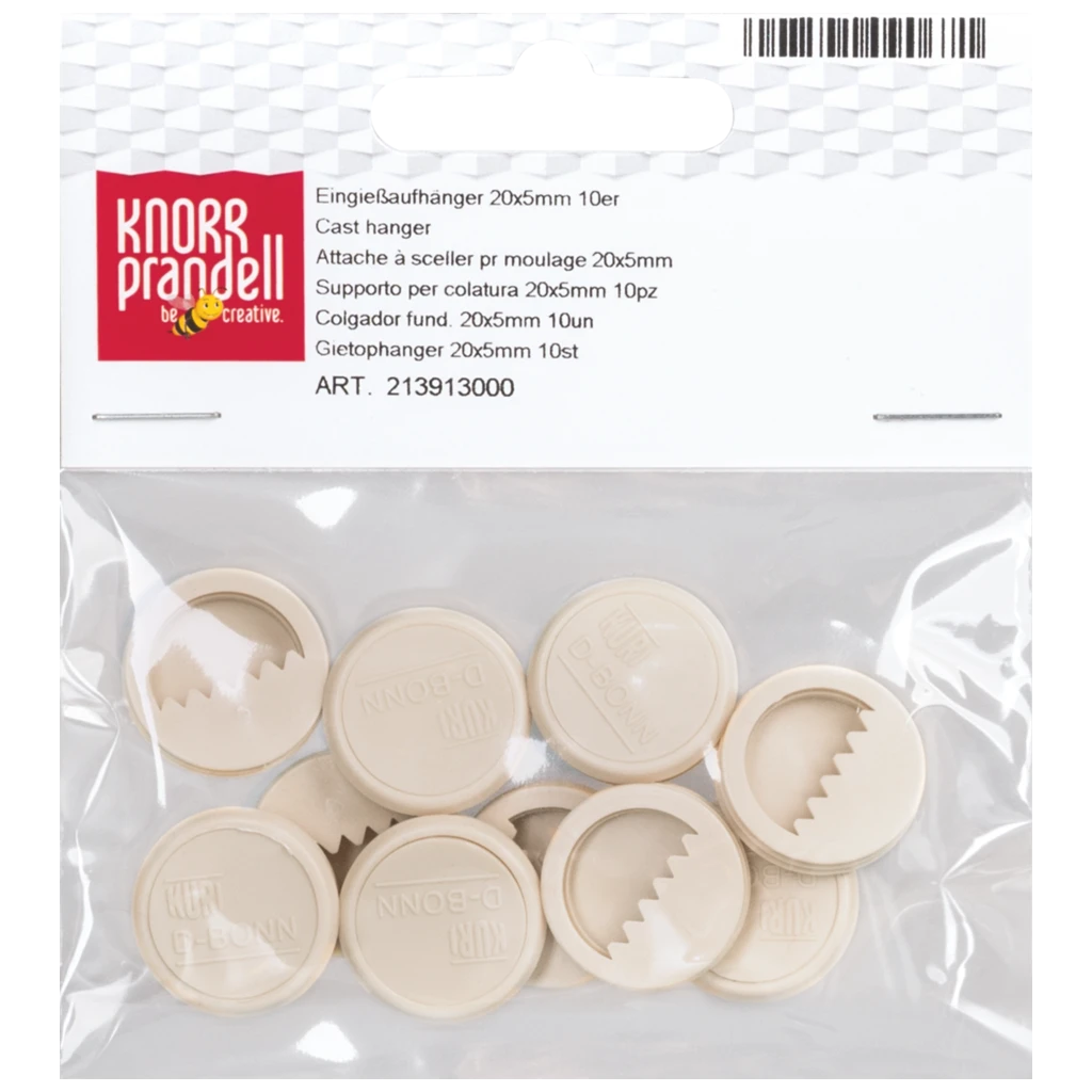 Eingießaufhänger | weiß, 10 Stück