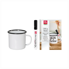 Bastel-Set Emailletasse | weiß