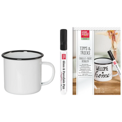 Bastel-Set Emailletasse | weiß