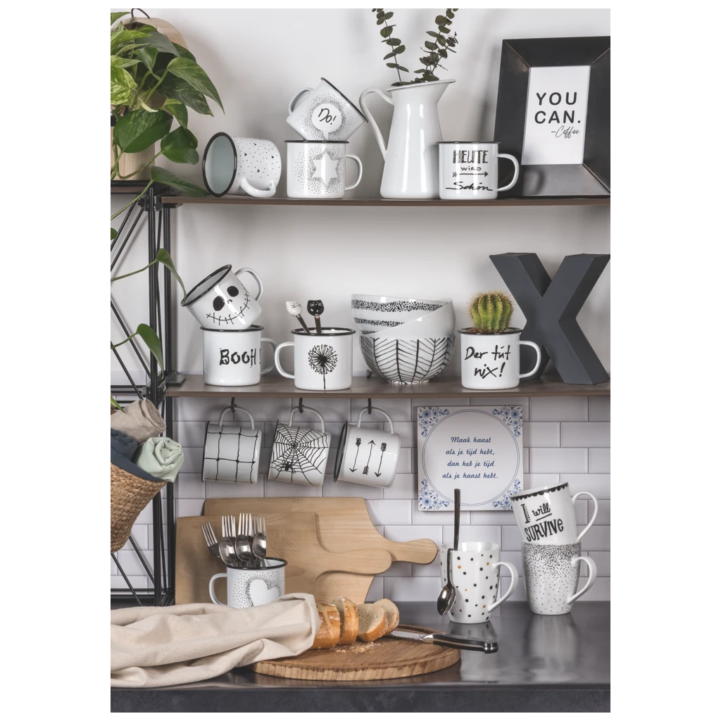 Bastel-Set Emailletasse | weiß