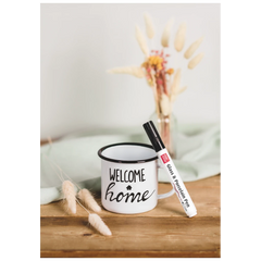 Bastel-Set Emailletasse | weiß