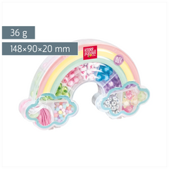 Schmuck-Set „Rainbow“ | 148×90×20 mm, mehrfarbig, pastell, 36 g