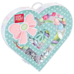 Schmuck-Set „Heart“ | 125×115×20 mm, mehrfarbig, pastell, 42 g