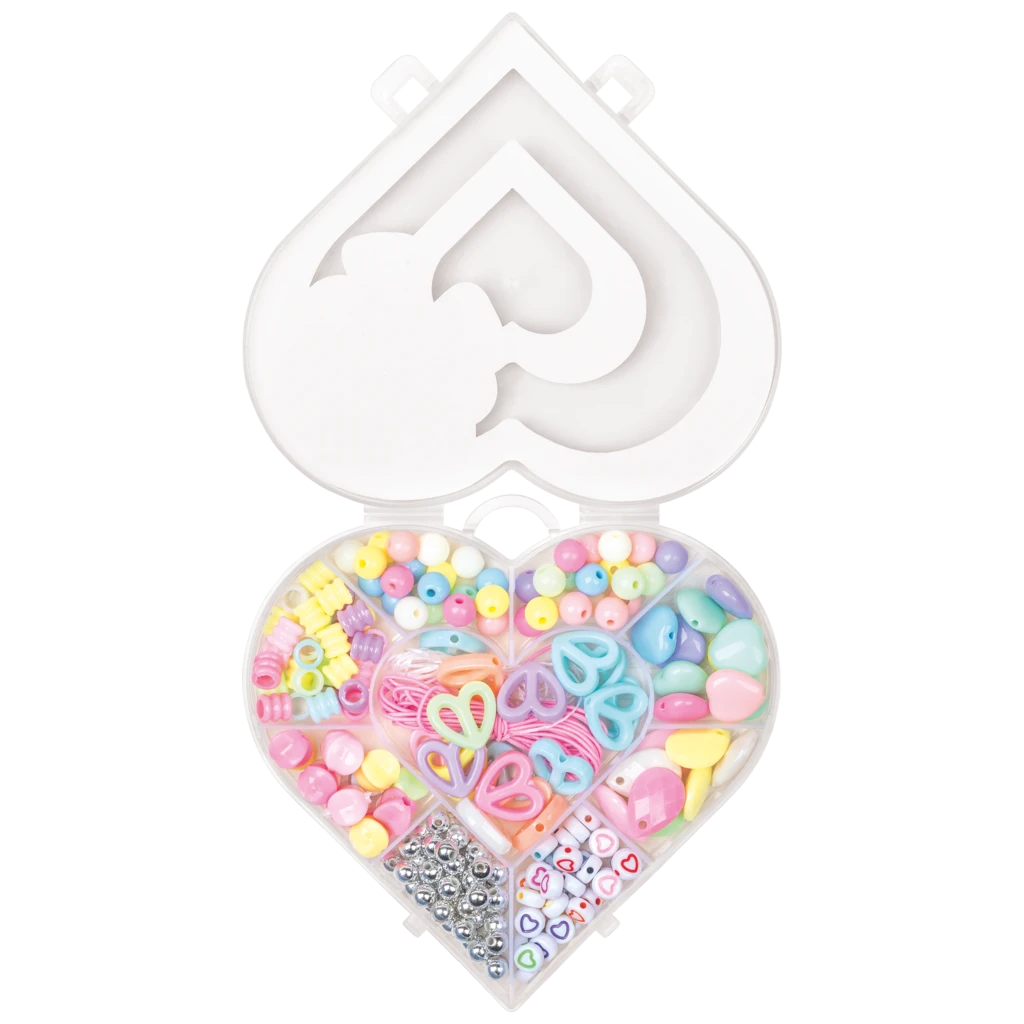 Schmuck-Set „Heart“ | 125×115×20 mm, mehrfarbig, pastell, 42 g