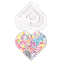 Schmuck-Set „Heart“ | 125×115×20 mm, mehrfarbig, pastell, 42 g