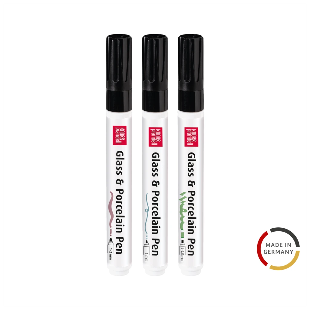 Glass & Porcelain Pen-Set „Black“ | schwarz