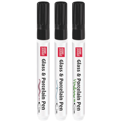 Glass & Porcelain Pen-Set „Black“ | schwarz