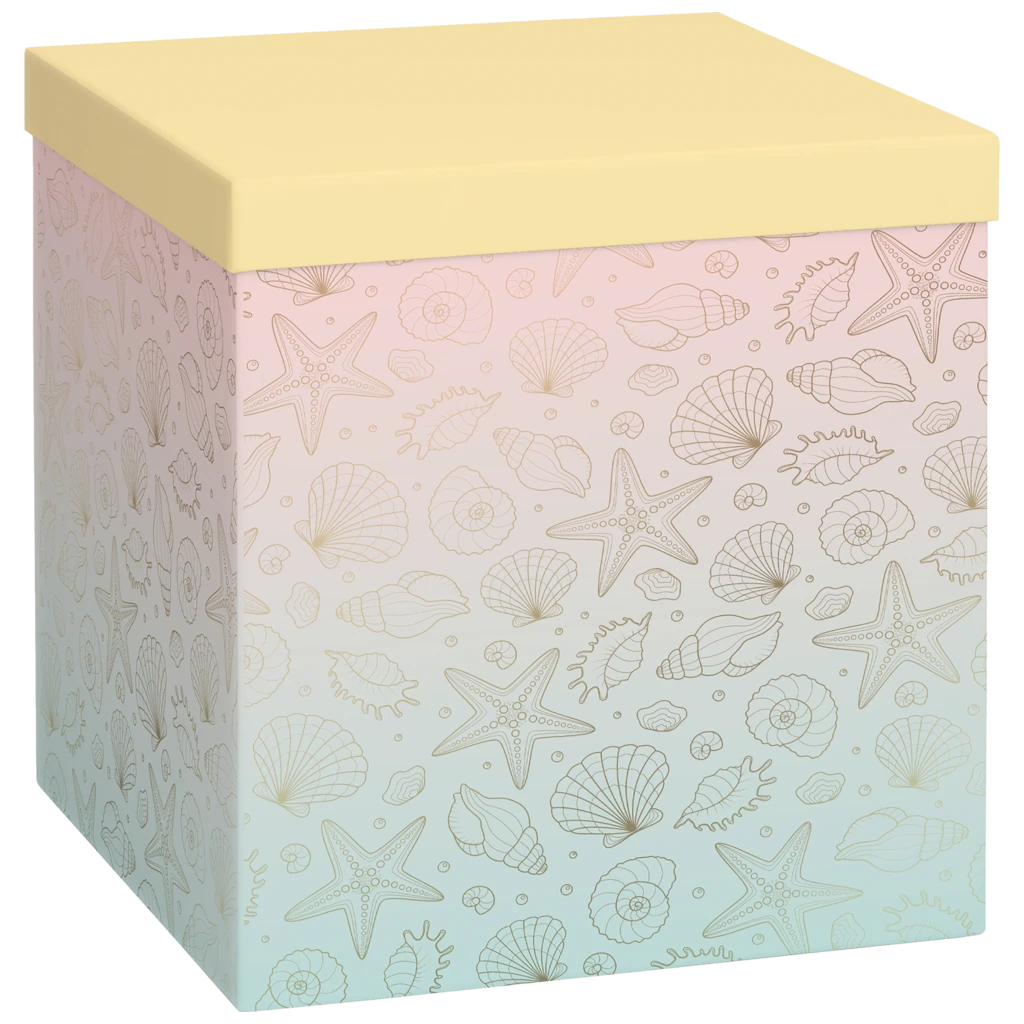 Geschenkbox „Sereia“ | 23×24×23 cm, 120 g/m², mehrfarbig