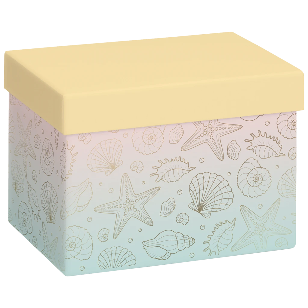 Geschenkbox „Sereia“ | 12×12×16,5 cm, 120 g/m², mehrfarbig