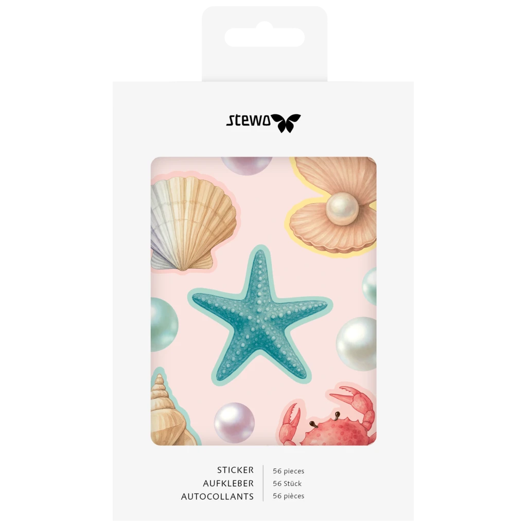 Aufkleber Bogen „Sereia“ | 110×150 mm, mehrfarbig, 4 Blatt
