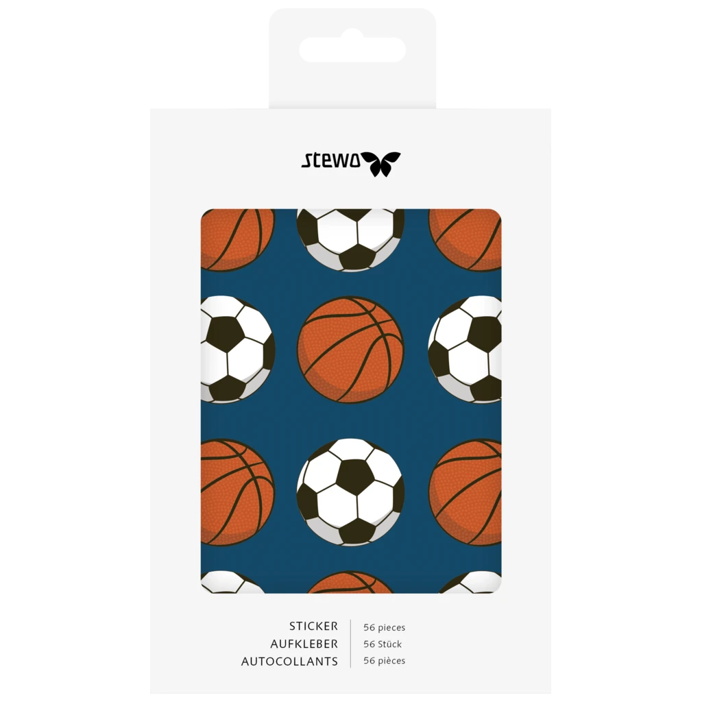 Aufkleber Bogen „Jordan“ | 110×150 mm, blau, 4 Blatt