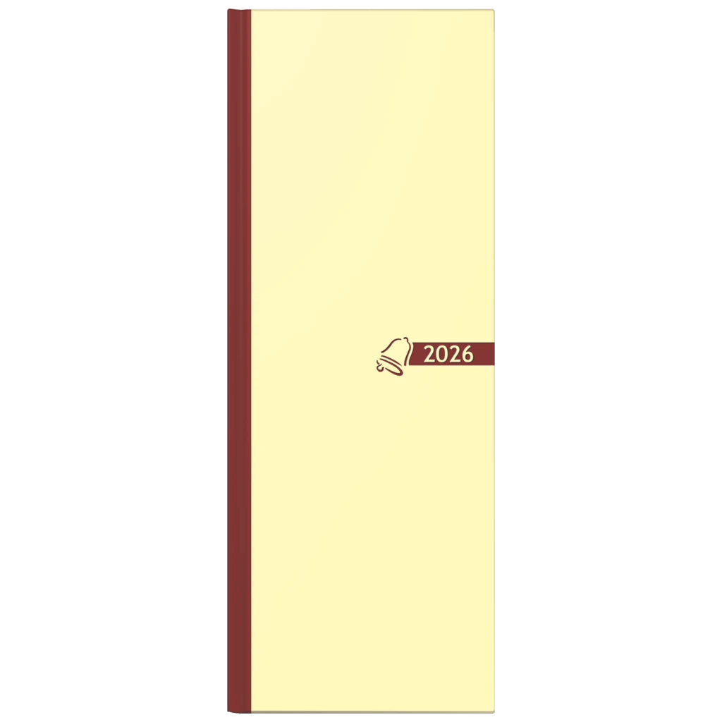 Vormerkbuch 2026 | 110×297 mm, Papier, chamois