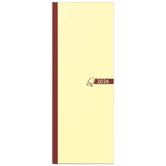 Vormerkbuch 2026 | 110×297 mm, Papier, chamois
