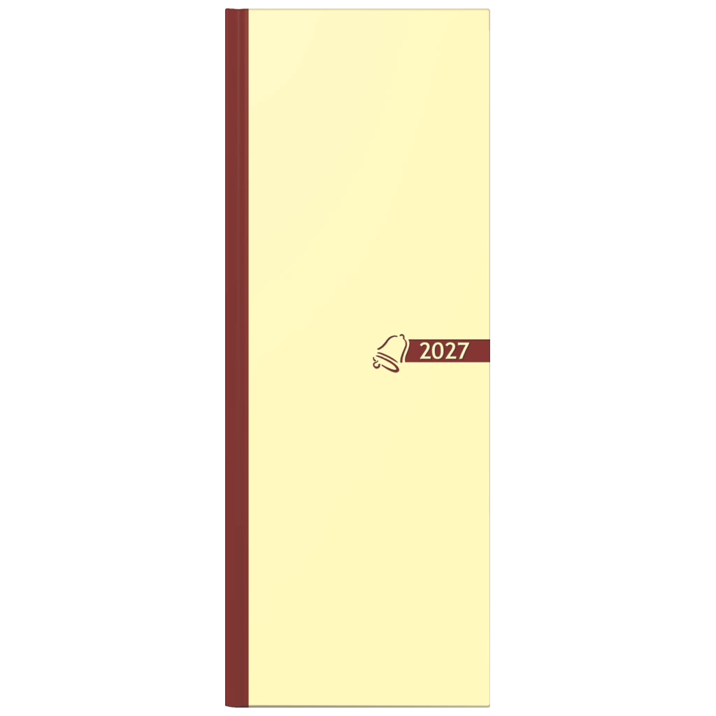 Vormerkbuch 2027 | 110×297 mm, Papier, chamois