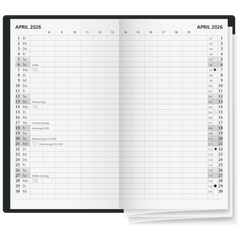 Taschenkalender 2026 | A6, Kunststoff, sortiert