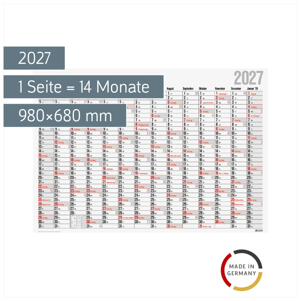 Plakatkalender 2027 | 980×680 mm