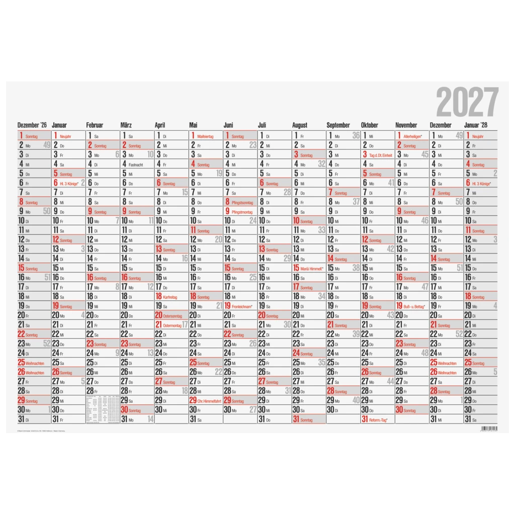 Plakatkalender 2027 | 980×680 mm
