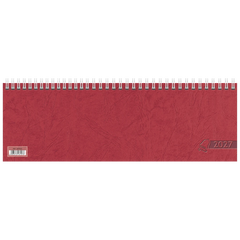 Querterminbuch 2027 | 297×105 mm, Karton, rot